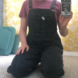 Vintage Guess USA black jean overalls size 4